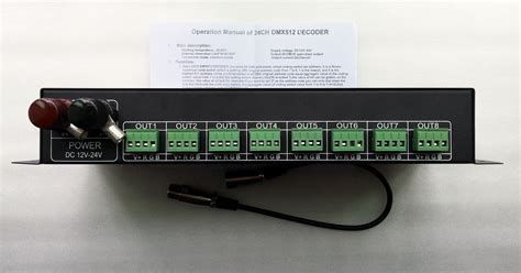 24 Channels DMX 512 Decoder LED RGB Controller 3CH 8 Way