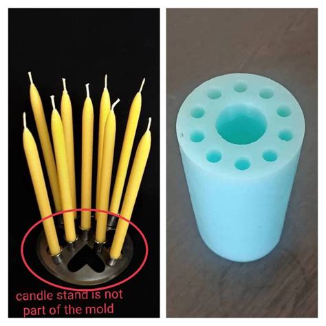 Tiny Taper 10 Cavity Candle Silicone Mold Tapers Tapper Etsy