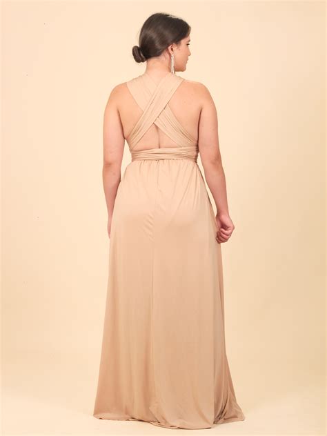 Vestido Multiformas Longo Infinity Dress Bege Nude Loja Lali