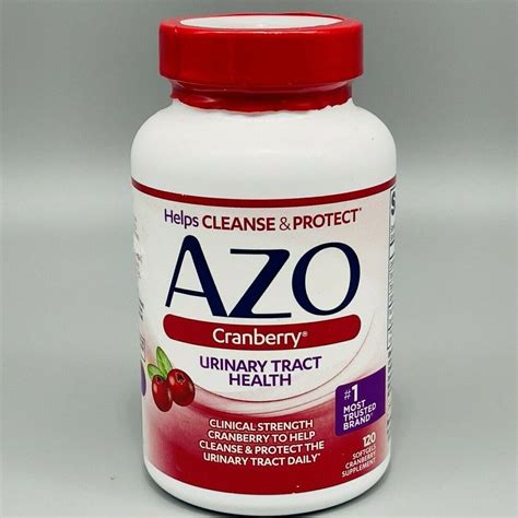 Azo Cranberry Urinary Tract Health Helps Cleanse And Protect 120ct Exp 7