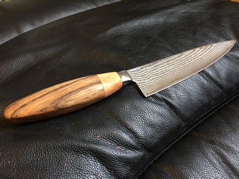 Satinwood And Zebrawood Handle For Chefs Knife Blank Rwoodworking