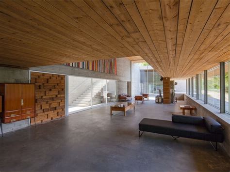 Carvalho Araújo Nestles Timber And Board Marked Concrete Residence Into Portuguese Valley 4850