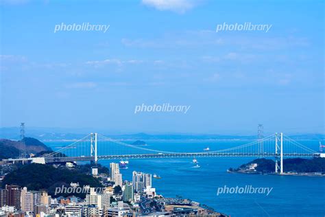 春の関門海峡海峡ゆめタワーの眺め 写真素材 5000116 フォトライブラリー Photolibrary