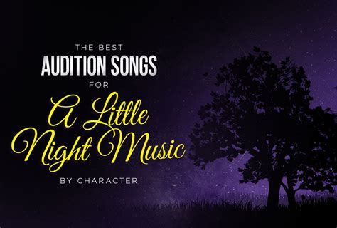 Audition Song Suggestions for A Little Night Music by Character ...