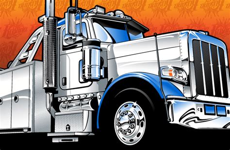 Big Rig Tow Truck Vector Clip Art – Need it? I Have it! – HOT ROD KRISTINA