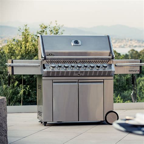 Barbecue Gaz Sur Chariot Napoleon Pro Infrarouge Inox