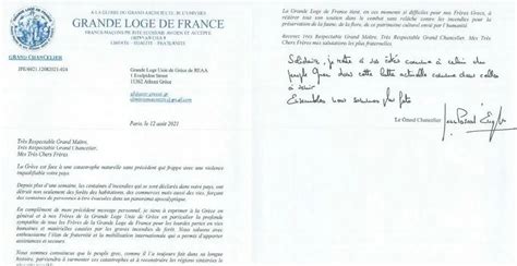 Lettre De La GLDF A La Grande Loge Unie De Grece Du REAA MYFRATERNITY ORG