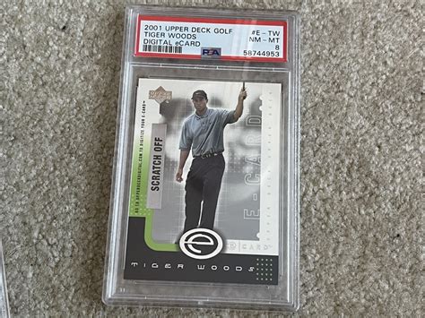 Lot Detail 2001 Upper Deck Golf Tiger Woods Ecard Psa 8