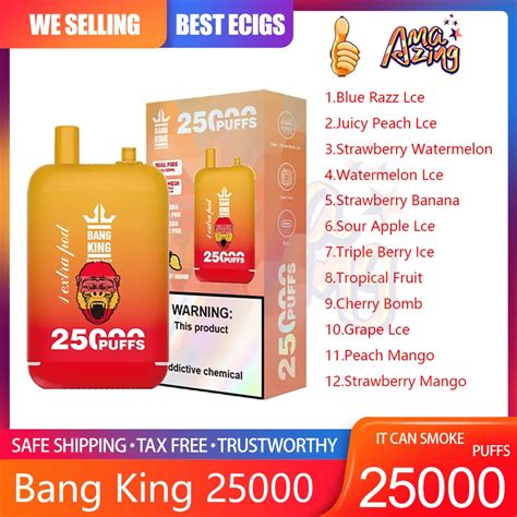 Bang King 25000 Puff Disposable Vape Pen 0 2 3 5 Mesh Coil 650mah