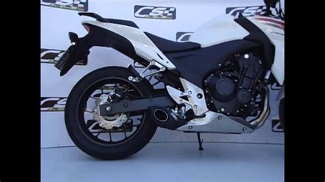 Honda Cb500 2013 Cs Racing Exhaust Sound Youtube