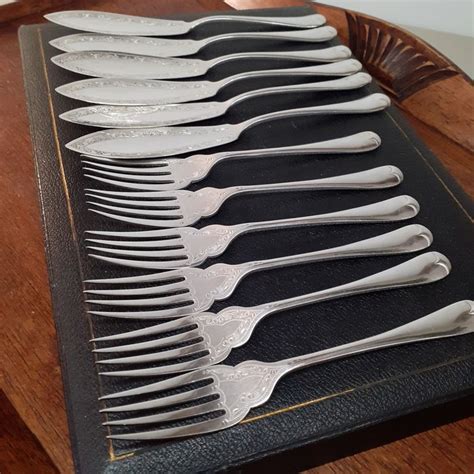 L B S A Cutlery Set For Fish Course 12 Edwardian Catawiki