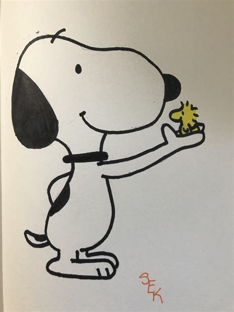 I drew Snoopy and Woodstock! | Scrolller