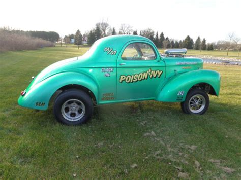 1941 Willys Coupe Gasser Green Hemi Poison Ivy For Sale