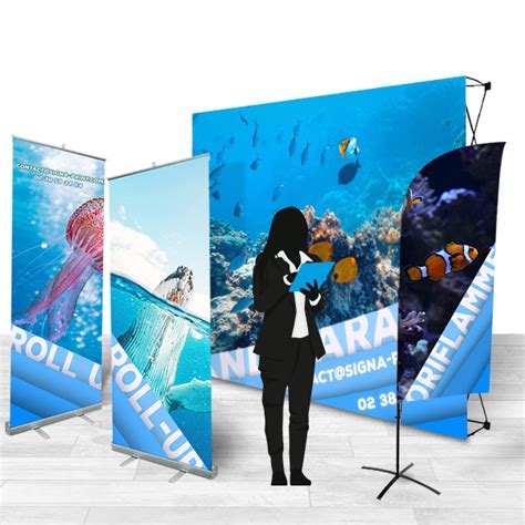 Pack Stand Publicitaire Comprenant Stand Parapluie Roll Up