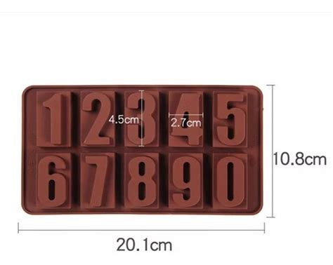 Molde De Silicona Numeros Bombón Chocolate Caluga Jalea Cuotas sin