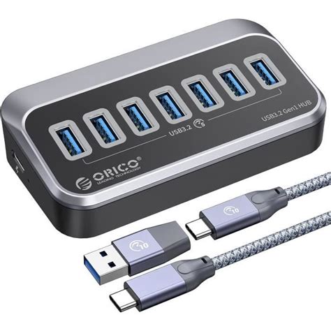 Hub Usb C Hub Usb C Ports Avec M C Ble Et Adaptateur Usb A