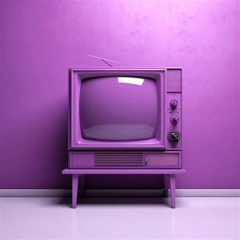 Premium Photo Frontview Of Stylish Purple Tv