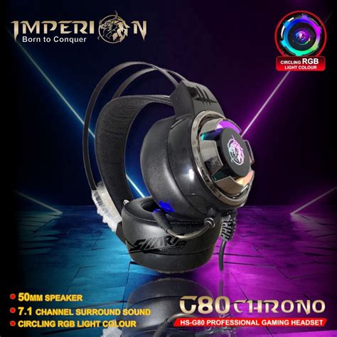 Jual Headset Gaming Imperion HS G80 Chrono 7 1 Surround Sound RGB