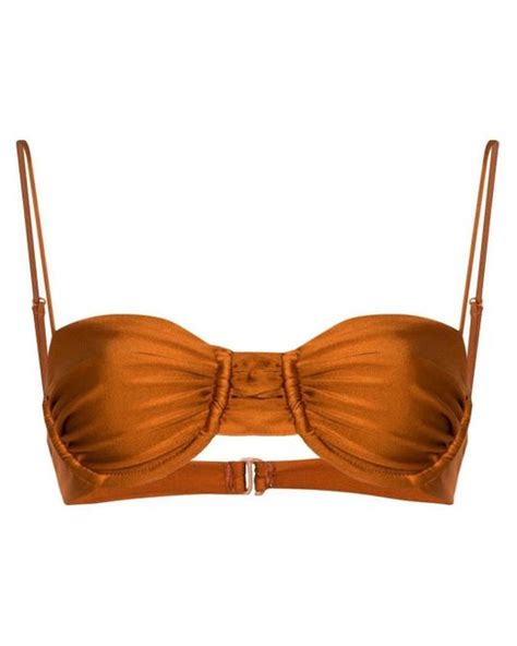 Jade Swim Mia Bikini Top In Brown Lyst