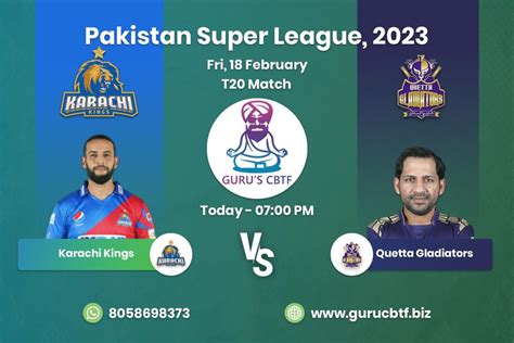 PSL 2023 Match No 06 Quetta Gladiators VS Karachi Kings