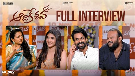 Team Aadikeshava Fun Interview Ft Vaishnav Tej Sreeleela Srikanth