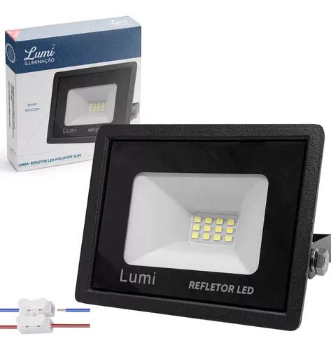 Kit Refletor Led Lumi Holofote W K Ip Bivolt Parcelamento