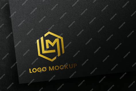 Premium Psd Embossed Golden Logo Mockup