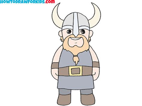 How To Draw A Viking Easy Drawing Tutorial For Kids