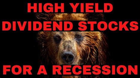 The Best High Yield Dividend Stocks For A Recession Youtube