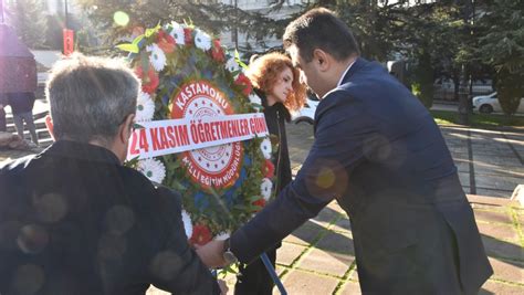 24 KASIM ÖĞRETMENLER GÜNÜ PROGRAMI ŞEHİT ŞERİFE BACI ANITI NA ÇELENK