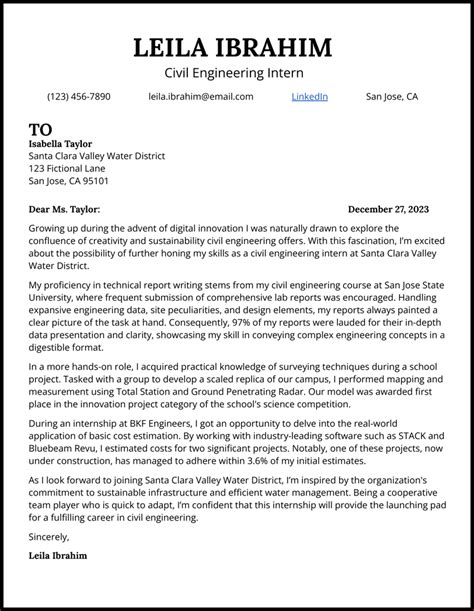 5 Civil Engineer Cover Letter Examples Built For 2024