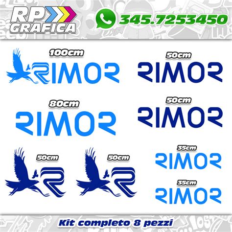 Kit Adesivi Loghi Rimor Camper Caravan Roulotte Rp Grafica