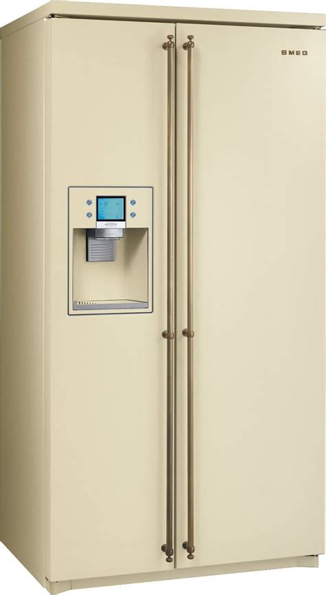 Smeg Sbs800p9 Side By Side Kühl Gefrier Kombination Creme Retro