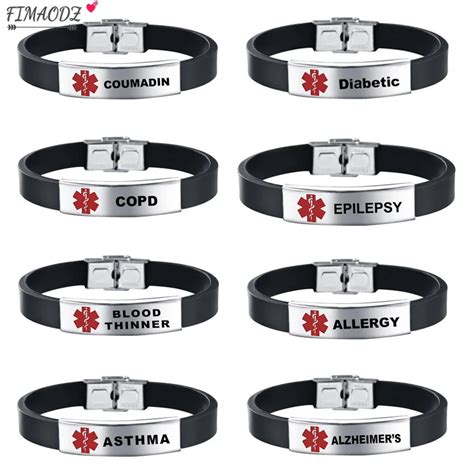 FIMAODZ Diabetic Bracelet Men S Female Medical Alert Life Star Epilepsy