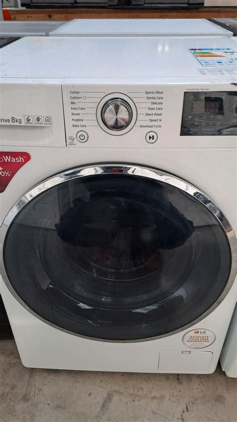 Lg 8kg Load 1400 Spin Washing Machine White