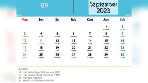 Kalender Jawa Hari Ini 7 September 2023 Lengkap Dengan Makna Weton Kamis Legi Id