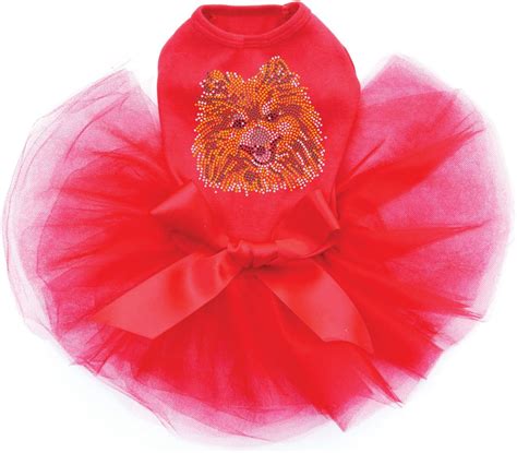 Amazon.com : Pomeranian Bling Rhinestone Dog Tutu Dress, 3XL Red : Pet ...