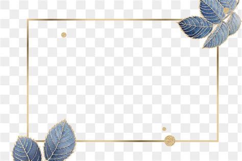 Leafy Golden Rectangle Frame Design Premium Png Rawpixel Frame