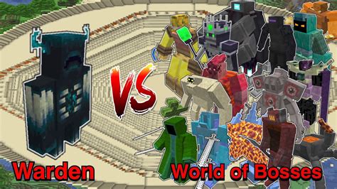 Minecraft Mobs Battle Warden Vanilla VS World Of Bosses YouTube