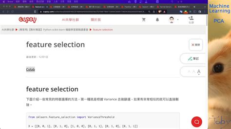 Feature Selection 【教材專區】python Scikit Learn 機器學習實戰 Cupoy