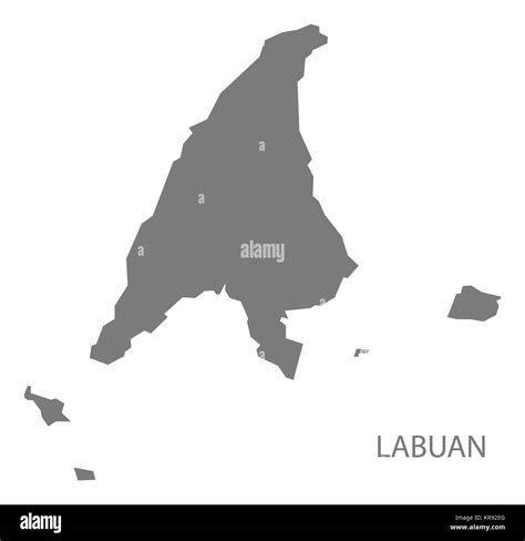 Labuan Malaysia Map grey Stock Photo - Alamy