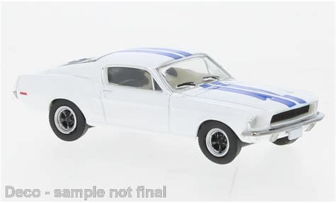 Miniature Ford Mustang Brekina Fastback Blanche Bleue