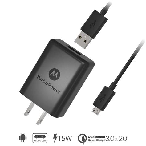 Motorola Turbopower 15 Wall Charger Micro Usb Data Cable Motorola Chargers