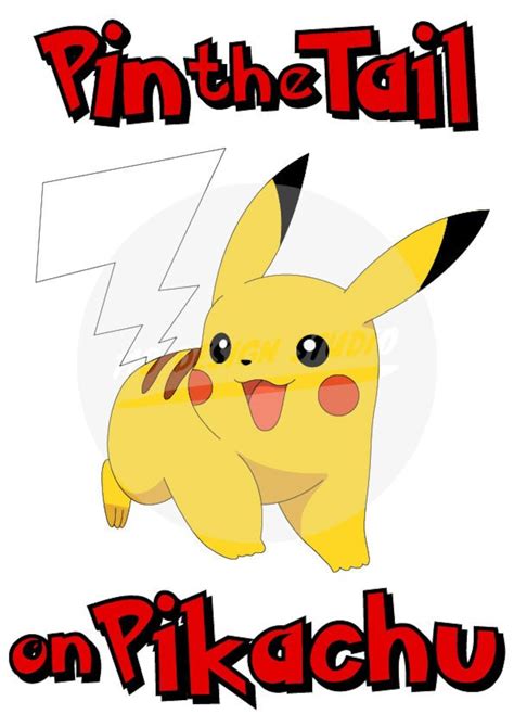 Pin the Tail on Pikachu Pin the Tail Game Pokemon Party Supplies ...