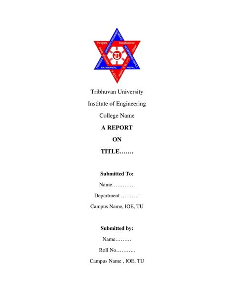 front page format  final year project  engineering