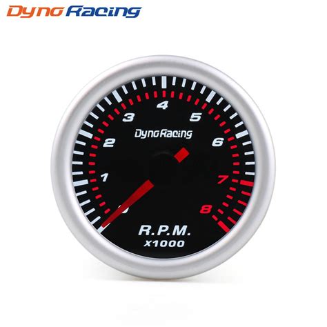 Dynoracing Mm Universal Smoke Lens Auto Tachometer White Led