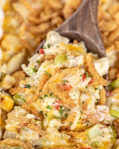 This Hot Chicken Salad Is The Best Baked Chicken Salad Loaded With