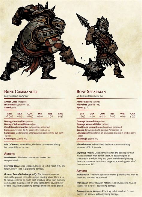 Bone Commander Spearman Dragones Y Mazmorras Personajes Dragones Y