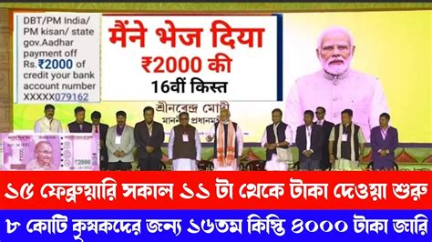 Pm Kisan 16 Installment For All Farmar Pm Kisan 16 Installment Date