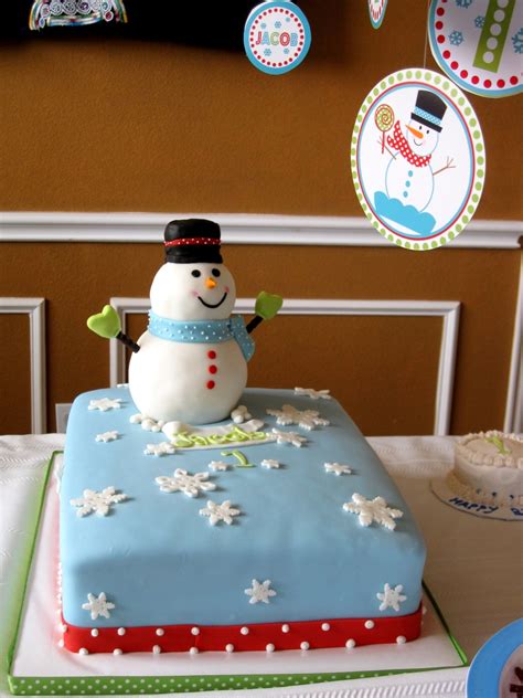 Snowman Birthday Cake - CakeCentral.com